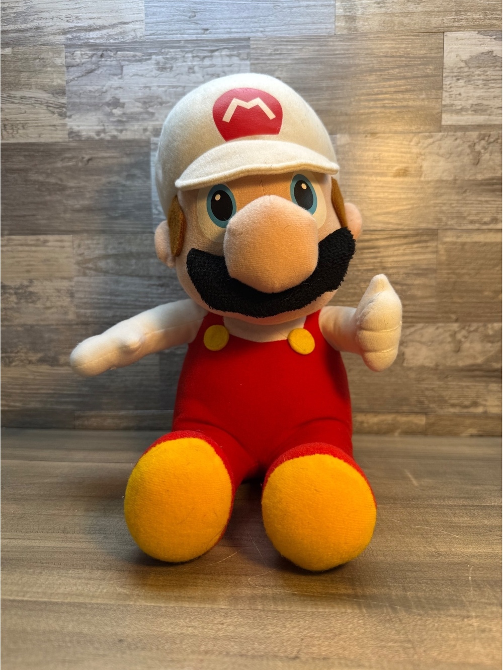 Super Mario Plush Doll Nintendo Mario Red Overalls White Cap 13” (ty1/cp)